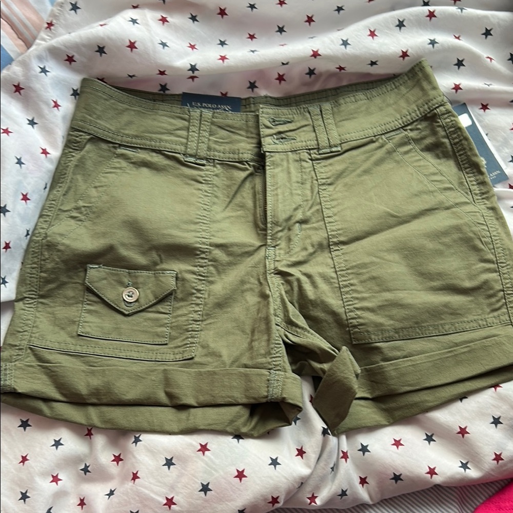 U.S. Polo Assn. Green Cargo Shorts Relaxed Fit